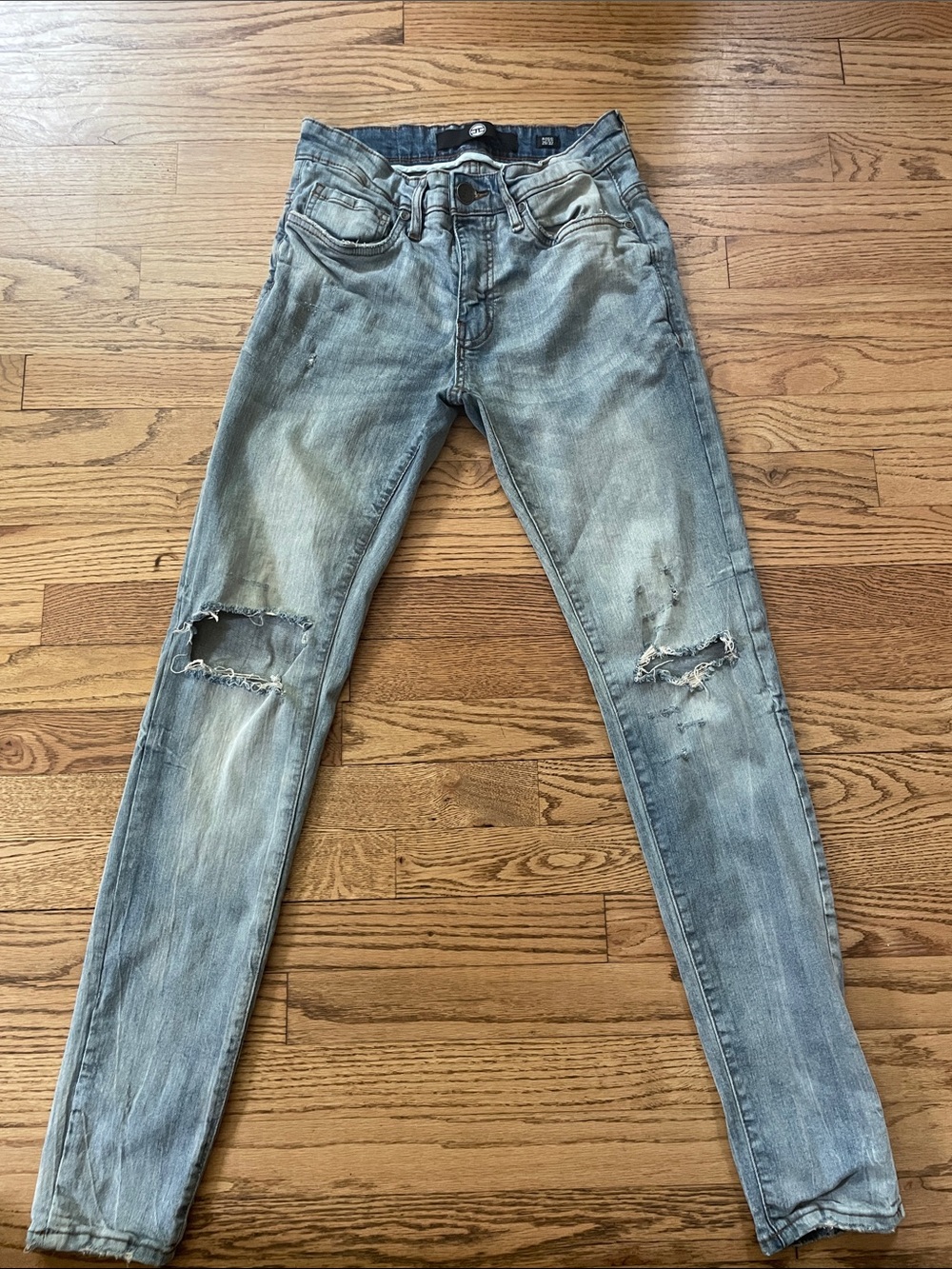 Jordan Craig Men’s Skinny Distressed Light Blue Jeans